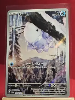 Pokemon TCG SV05 Temporal Forces Snom 168/162 Illustration Rare Holo - Image 1