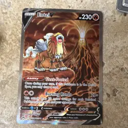 Pokemon Entei V Crown Zenith Galarian Gallery Ultra Rare Full Art Holo HP 230 - Image 1