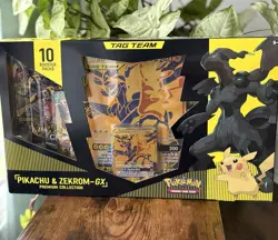 Pokemon Pikachu & Zekrom GX Tag Team Premium Collection Box SEALED - Image 1