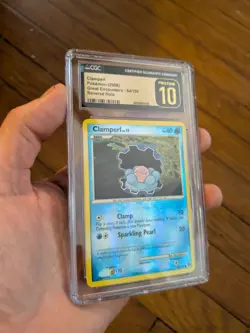 (POP 2) CGC 10 PRISTINE - Clamperl 64/106 Reverse Holo Great Encounters Pokemon - Image 2