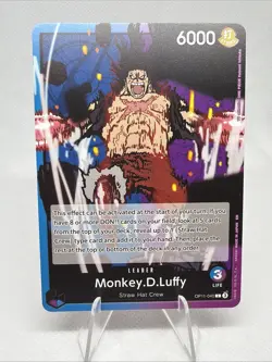 • Monkey.D.Luffy • OP11-040 Leader A Fist of Divine Speed One Piece TCG NM - Image 1