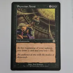 Phyrexian Arena MTG Apocalypse Rare Black Enchantment Card 47 Pete Venters - Image 1
