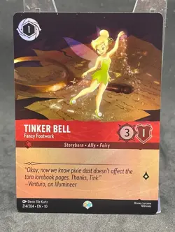 Tinker Bell Fancy Footwork 214/204 EPIC Disney Lorcana Card Whispers In The Well - Image 1