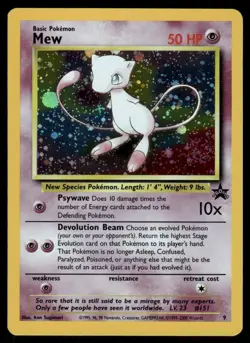 Pokemon Cards Mew 9 Wizards Black Star Promos Promo *eBay Live* - Image 1