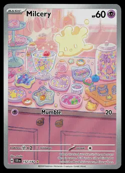 Pokemon Card - Milcery Stellar Crown 152/142 Holo Illustration Rare - Image 1