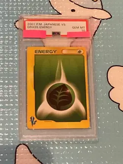 Pokemon Card Pokeka VS Basic Grass Energy PSA10 2001 Not for Sale - Image 1