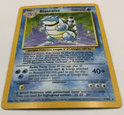 Pokemon Blastoise Base Set Holo Rare 2/102 100 HP Stage 2 Card - Image 4