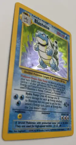 Pokemon Blastoise Base Set Holo Rare 2/102 100 HP Stage 2 Card - Image 5