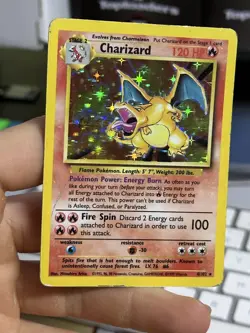 #7 Charizard 4/102 Base Set 1999 Holo Rare WOTC Pokemon Card TCG - Image 3