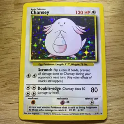 Chansey 3/102 Holo 1999 WOTC Pokemon TCG Base Set Unlimited Card MP Condition - Image 1