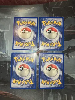 Neo Pokemon 4-Card Lot Machop, Wooper, Larvitar, Mantine Discovery, Genesis HP - Image 3