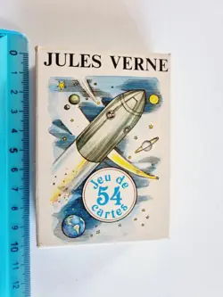 CARTE DA GIOCO JULES VERNE GRIMAUD POKER VINTAGE ORIGINAL PLAYING CARDS NEW - Image 1
