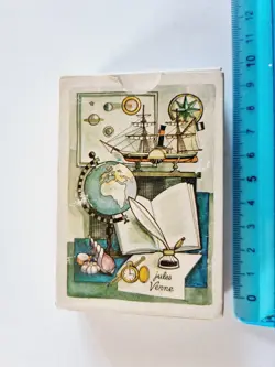 CARTE DA GIOCO JULES VERNE GRIMAUD POKER VINTAGE ORIGINAL PLAYING CARDS NEW - Image 2