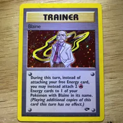 Pokemon TCG Blaine Trainer Gym Challenge Holo Card 17/132 Unlimited NM - Image 1