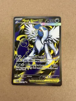 Pokemon TCG Me01: Mega Evolution Mega Absol ex 161/132 Ultra Rare Full Art Card - Image 1