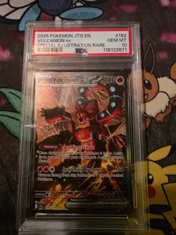 2025 Pokemon Journey Together Volcanion EX Special Illustration Rare PSA 10 #182 - Image 1