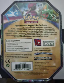 (403167) Pokemon 2016 Rayquaza EX Powers Beyond Collectors Tin - Factory Sealed - Image 2
