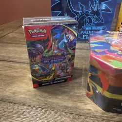 Pokemon TCG Phantasmal Flames ETB Booster Bundle Pokemon Day | Charizard Tins - Image 3