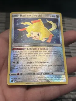 Pokemon TCG Radiant Jirachi Radiant Rare SWSH12: Silver Tempest 120/195- NM - Image 4