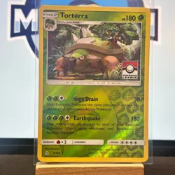 Torterra 9/156 Ultra Prism Holo Rare NM 2018 Reverse Holo league Promo Stamped - Image 1