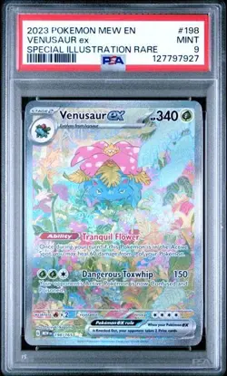 Pokemon TCG Venusaur EX 198/165 Scarlet & Violet 151 Sir Secret Rare PSA 9 - Image 1