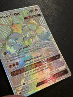 BUZZWOLE GX 2017 POKEMON SUN & MOON CRIMSON INVASION SECRET RARE LP - Image 3