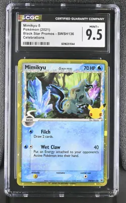 2021 Pokemon BSP Celebrations #SWSH136 Mimikyu CGC 9.5 MINT+ - Image 1