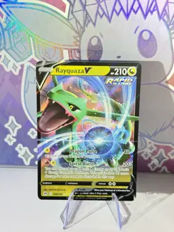 Rayquaza V 100/159 Ultra Rare Holo Pokemon Crown Zenith English Near Mint #2 - Image 1