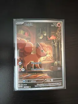 Pokemon TCG Vulpix 138/132 Secret Rare Mega Evolution IR Full Art Holo NM - Image 1