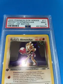 Pokemon Rocket's Hitmonchan Gym Heroes 1st Edition Holo Rare #11 PSA 9 Mint - Image 4