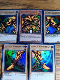 Exodia The Forbidden One Complete Set LOB-EN124 25th Anniversary Yugioh - Image 1