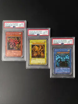 PSA 10 YU-GI-Oh! Promo Slifer ,Obelisk and Ra GBI-Secret Rare| DNA Cert in Order - Image 1