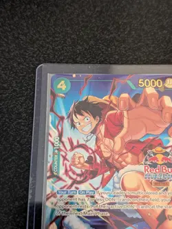 Monkey.D.Luffy Red Bull Double Don!! WINNER GOLD FOIL | One Piece TCG (150 Pop) - Image 3