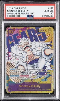 2023 ONE PIECE OP05-AWAKENING OF THE NEW ERA #119 MONKEY D. LUFFY PSA 10 - Image 1