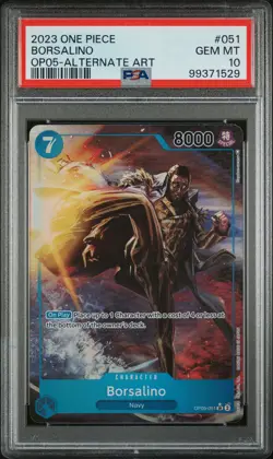 2023 ONE PIECE OP05-AWAKENING OF THE NEW ERA ALTERNATE ART #051 BORSALINO PSA 10 - Image 1