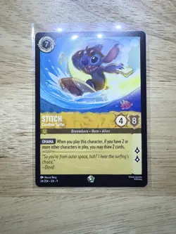 Stitch - Carefree Surfer - Disney Lorcana Fabled - 24/204 - Legendary - Image 1