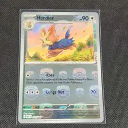 Herdier - 075/086 - Masterball Holo - White Flare - Pokemon Card - NM/M - Image 1