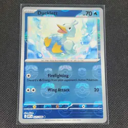 Ducklett - 025/086 - Masterball Holo - White Flare - Pokemon Card - NM/M - Image 1
