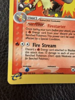 Pokemon TCG Blaziken Holo Rare Card EX Ruby Sapphire 3/109 - Image 5