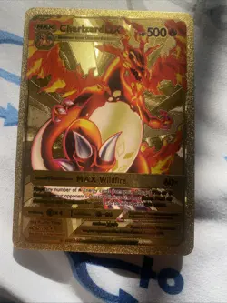 2020 POKEMON CHARIZARD OX GOLD FOIL TRADING CARD - Image 1