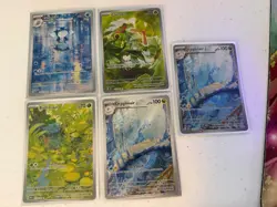 Lot of 5 Pokemon SV Full Art Holo Cards – Dragonite, Bulbasaur & More NM - Image 1