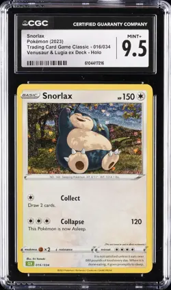 2023 POKEMON TRADING CARD GAME CLASSIC VENUSAUR & LUGIA EX DECK SNORLAX CGC 9.5 - Image 1