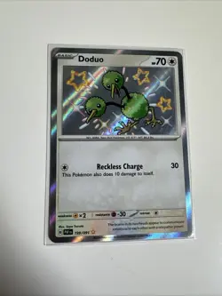 Doduo 199/091 Shiny Holo Rare Paldean Fates Pokemon Card NM - Image 1