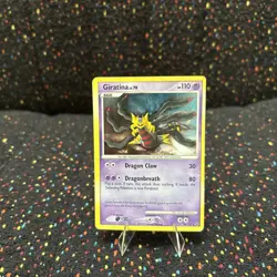 Pokemon TCG Giratina Card 28/127 Platinum Holo Rare HP double swirls. - Image 1