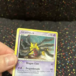 Pokemon TCG Giratina Card 28/127 Platinum Holo Rare HP double swirls. - Image 3