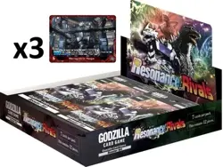 Godzilla Set 3: Resonance of Rivals TCG Booster Box 3x Combo and promo card - Image 1