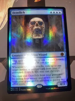 1x Demilich - Foil - Promo Pack NM-Mint, English Planeswalker Stamped MTG Magic - Image 1