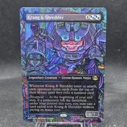 Krang & Shredder Borderless Foil Teenage Mutant Ninja Turtles TMNT MTG TMT - Image 1