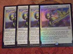 MTG Leonardo's Technique x4 Rare Teenage Mutant Ninja Turtles FOIL x1 NM Low S&H - Image 1
