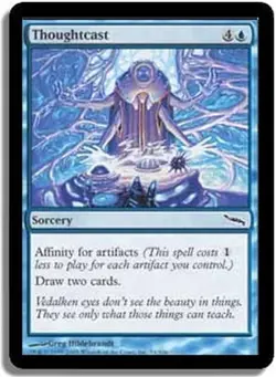 Thoughtcast x4 Mirrodin MtG NM - Image 1
